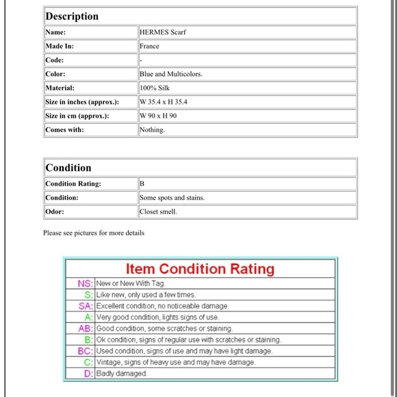 Hermes Blue Marine Scarf - Picture 11 of 11